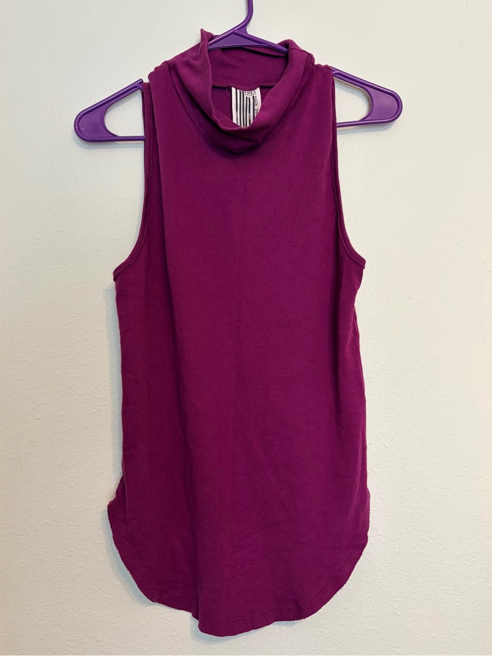 Free People Mock Neck Sleeveless Tank Top XS